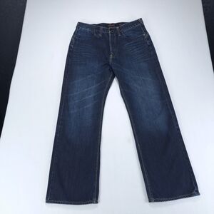 ED‎ HARDY By Christian Audigier Baggy Y2K Denim Jeans Mens 34 Straight Leg